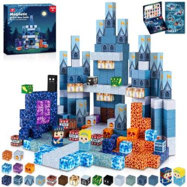 Imagem de Blocos magnéticos Annexfun 100 unidades Blue Castle Christmas World