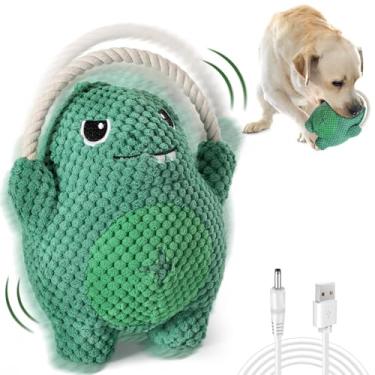 Imagem de CiyvoLyeen Brinquedos interativos para cães para o tédio em movimento ativo dinossauro brinquedo de pelúcia para cachorro brinquedo de pelúcia brinquedo de mastigar bola automática para cachorrinhos