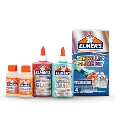 Imagem de Elmer's Kit de Slime Metálico | Suprimentos de Slime Inclui Cola Metálica Elmer's e Ativador de Slime Líquido Mágico, Kit de 4 Peças