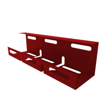 Imagem de Organizador de cabos e régua para setup gamer escritório esconder fios canaleta para cabos(VERMELHO)