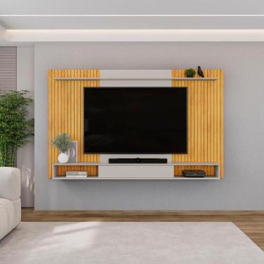 Imagem de Painel para TV até 70 Polegadas 1 Prateleira DJ Móveis Leo Cedro Bali