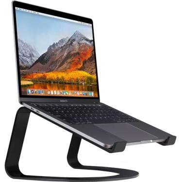 Imagem de Twelve South Curve para MacBooks e laptops | Suporte ergonômico de refrigeração de mesa para casa ou escritório (preto fosco)