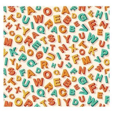 Imagem de Papel de Parede Adesivo Infantil Alfabeto Escola Bebe Quarto - 529pcp 
