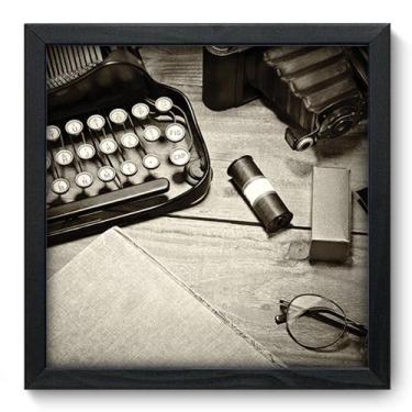 Imagem de Quadro Decorativo - Máquina de Escrever - 33cm x 33cm - 094qdvp - Allo
