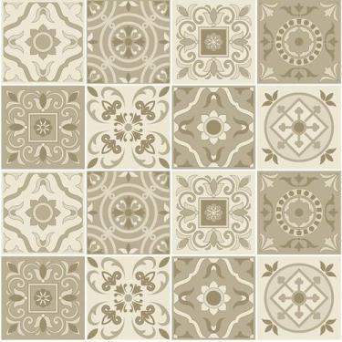 Imagem de Adesivo de Azulejo - Ladrilho Hidráulico - 20cm x 20cm - 16un - 353Azg