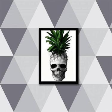 Imagem de Quadro Caveira Abacaxi 24X18Cm - Quadros On-Line