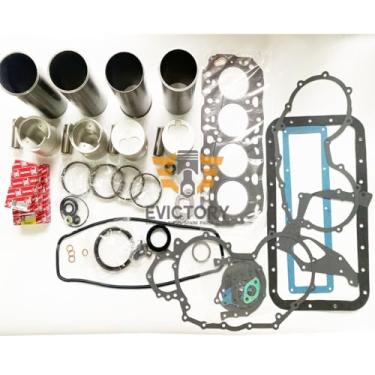 Imagem de Para TOYOTA 2C motor revisão kit de reconstrução anel de pistão forro cabeça junta conjunto de rolamento novo