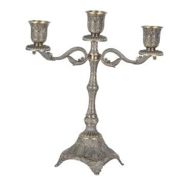 Imagem de Ｂｅｓｇａ Suporte de vela cônico, peça central para candelabro, suporte para velas, candelabro para sala de estar, sala de jantar, inauguração de casa, com 3 Braços