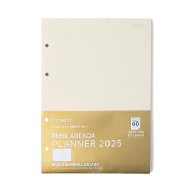 Imagem de Refil Caderno Criativo Argolado 88 Fls Pólen 80G Agenda Planner 2025 Semanal 17X24, Cicero