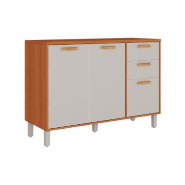 Imagem de Balcão de Cozinha Itatiaia Itafriz 120cm em Madeira MDP Cinamomo/Fendi