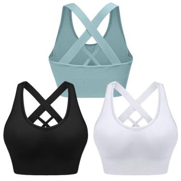 Imagem de Sutiã esportivo Sykooria Workout Tops para mulheres de alto suporte