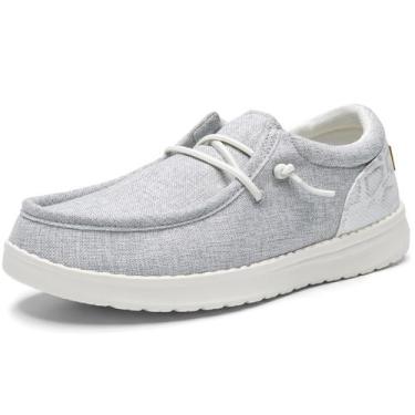 Imagem de Sapatos casuais STQ, tênis ortopédicos sem cadarço, femininos, cinza c