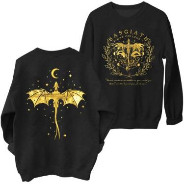 Imagem de Moletom BANGELY Book Sweatshirt Feminina Camisa de leitura preta