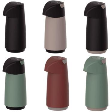 Imagem de Garrafa Térmica Exata Quente Frio 1 Litro Alça Embutida Ampola de Vidro Tramontina