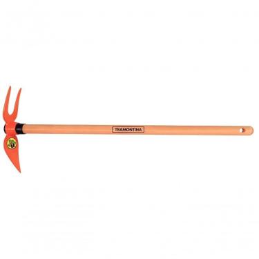 Imagem de Sacho Coração Duas Pontas Tramontina Em Aço Com Cabo De Madeira 60cm