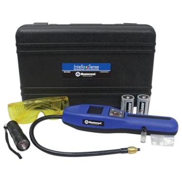 Imagem de Mastercool Kit detector de vazamento Intellasense 55850 – Detecta R1234yf, R410a, R32, gases combustíveis – Inclui detector 55800, luz UV, óculos de segurança, filtros, frasco de teste de vazamento e