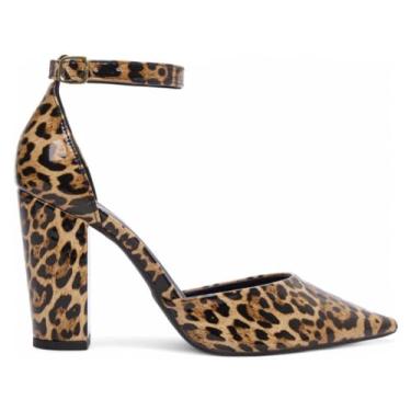 Imagem de Sapato Scarpin Scarpan Salto Alto Grosso Bloco Bico Fino Social Feminino (Tamanho: 39)