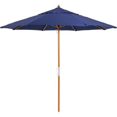 Imagem de Ombrelone Treviso de Madeira e Poliéster 3,00m Azul Marinho Bel