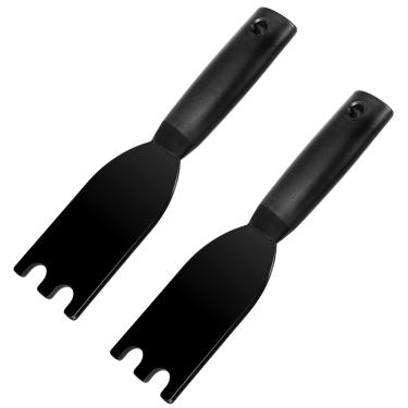 Imagem de YBEATY Pacote com 2 raspadores universais para churrasqueiras internas George Foreman, a maioria das outras grelhas de nylon para uso interno, ferramenta de limpeza com ranhuras, resistente ao calor