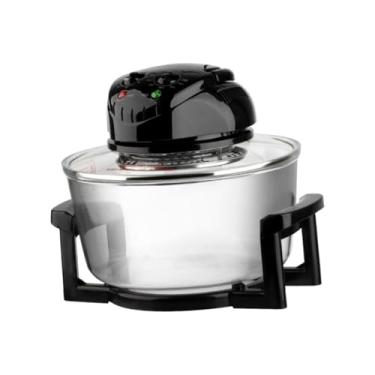 Imagem de IEUDNS Fritadeira a ar 12L, resistente, compacta e antiaderente, fácil de limpar, com vidro visível, acessório para bolo, frango, carne, batata frita