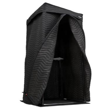 Imagem de Cabine vocal portátil, estúdio de gravação em casa, cabine de isolamento de som sem eco para locução, canto (ZIGZAG-BLK, XL)