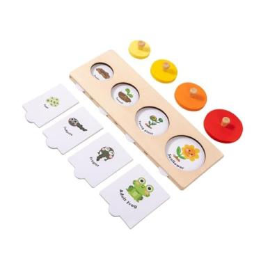 Imagem de Generic Jogo de quebra-cabeça de ciclo de vida, aprendizagem, desenvolvimento cognitivo, quebra-cabeça, brinquedo Montessori para crianças de 3 anos ou mais,