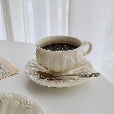 Imagem de Pires de chá de café conjunto de xícara e pires de cerâmica retro de l