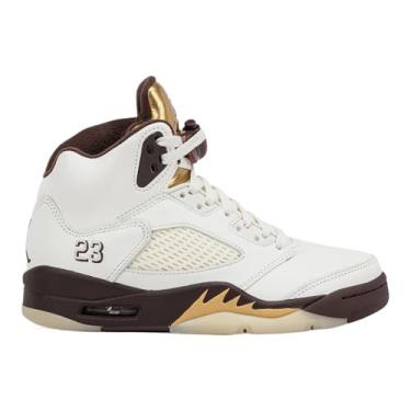 Imagem de Tênis feminino estilo de vida Air Jordan 5 Retro Golden Ticket (terra/ouro metálico/vela/musselina), Terra/ouro metálico/vela/musselina, 36 BR