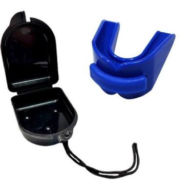Imagem de Protetor bucal duplo com estojo - zona livre, Azul