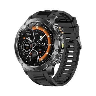 Imagem de Relógio Inteligente Militar Para Homens 1000mAh Lanterna LED 5ATM À Pr