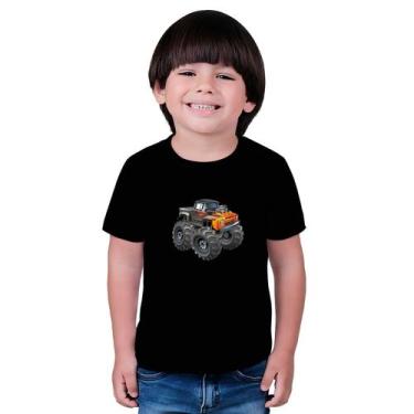 Imagem de Camiseta Masculina Infantil Carro Track - marcelo, Preto, 4