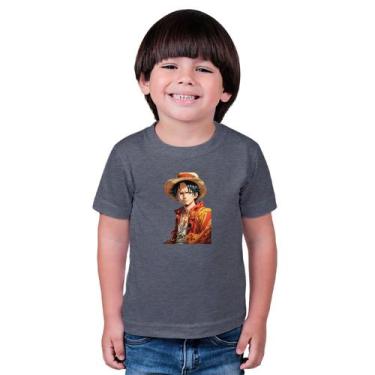 Imagem de Camiseta Masculina Infatil One Piece Solo Power Air - marcelo, Cinza e