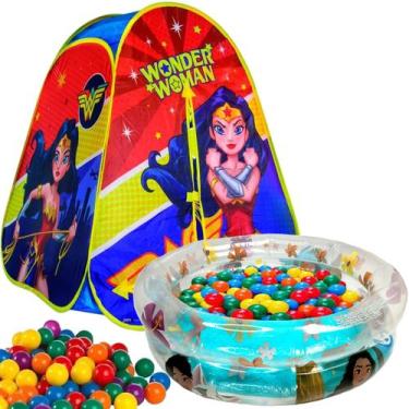 Imagem de Barraca Toca Infantil Toquinha Criança Menina Mulher Maravilha Dobráve