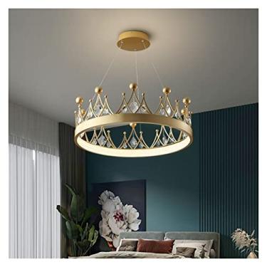 Imagem de Lustre moderno de LED, coroa de luzes pendentes de LED - Lâmpada suspensa de cristal de design compatível com sala de estar crianças quarto cozinha lustre de iluminação moderno, lustre de LED moderno
