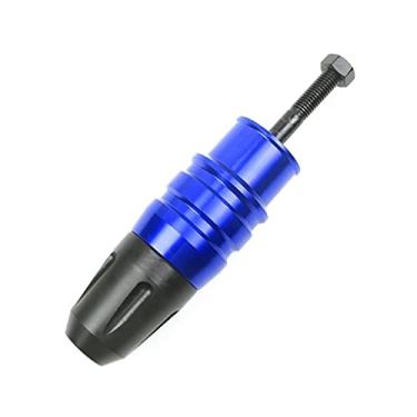 Imagem de XLYJNB Para Suzuki GSXR600 GSXR750 GSXR1000 2009-2021 Motocicleta CNC Frame Crash Pads Escapamento Sliders Proteção contra quedas (Cor: Azul)