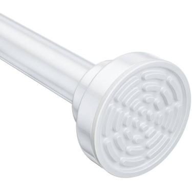 Imagem de Rod de cortina de chuveiro Tension Ausemku Never Rust 66-193cm branco
