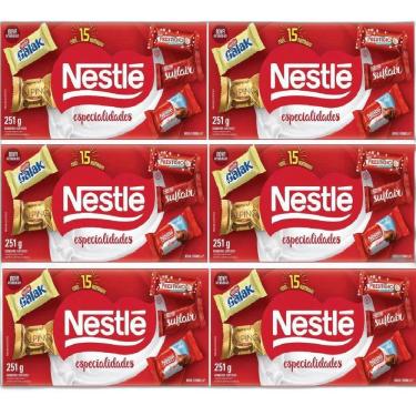 Imagem de Kit 6 Nestle Bombons 251Gr Espec. Cx