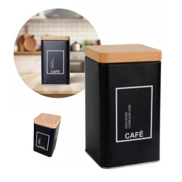 Imagem de Lata Porta Mantimentos Metal Pote Café Premium Decorativo
