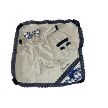 Imagem de Saida de Maternidade Menino e Menina 5 Peças Para Bebê Recém Nascido,M