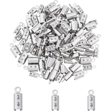 Imagem de Cerca de 180 peças, 3 tamanhos, extremidades de crimpagem dobráveis, extremidades dobráveis, terminadores de pinos, pontas de pino, diâmetro interno, kit de busca de joias para pulseiras, cor de aço