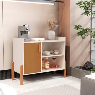 Imagem de Aparador Café 1 Porta Nápoles Off White Cedro