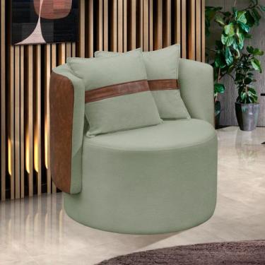 Imagem de Poltrona Orgânica Maya Boucle com material sintético Caramelo Luxo - A