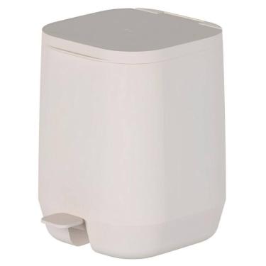 Imagem de Lixeira Cozinha Banheiro 6L Ou Aura Com Pedal Bege