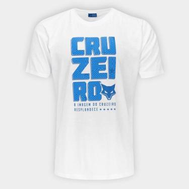Imagem de Camiseta Cruzeiro Clássica Masculina - Surf Center, Branco, M