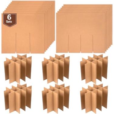 Imagem de fuceury Conjuntos De Divisórias De Vidro Para Caixas De Mudança, Kit De Caixas De Embalagem Para Pratos De Mudança, Caixas De Vinho Para Mudança, Materiais De Embalagem Para Mudança, Cabe Em Caixa D