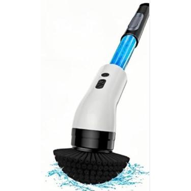 Imagem de Mop Esfregão Elétrico Sem Fio 9 Em 1 Com Dispenser de Sabão | Escova De Limpeza Giratória 360° Recarregável USB Para Limpezas Pesadas | Multifunções Regulável Para Banheiro, Piso E Cozinha