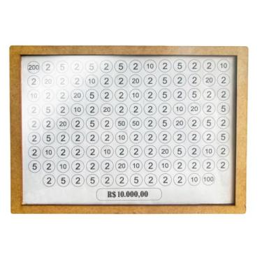 Imagem de Cofre de Madeira Desafio Woodbox Cofrinho Metodo Japones para Guardar Dinheiro (R$10.000,00)