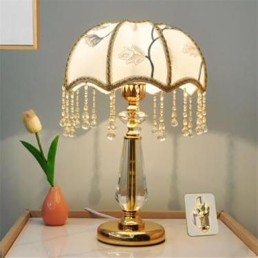 Imagem de Luminária de mesa contemporânea de cristal LED, estilo moderno e criativo, para sala de estar, escritório, casa de campo, hotel, quarto ou mesa de cabeceira (Estilo 27)