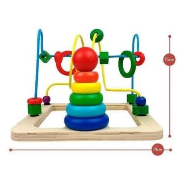Imagem de Torre Montanha Russa Labirinto Pirâmide Montessori Pedagógico - TOYMIX