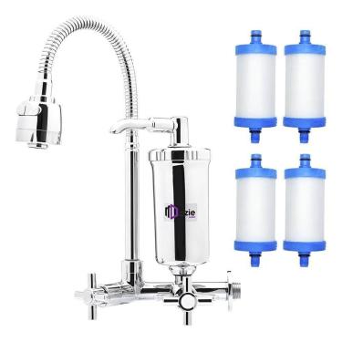 Imagem de Torneira Com Filtro Cozinha Parede Gourmet + 3 Refil Vela Ex